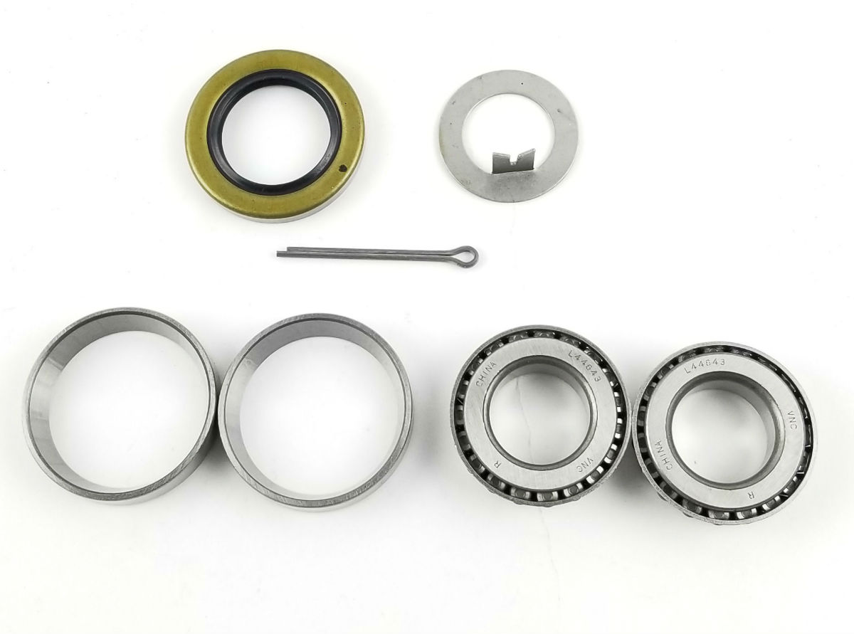 Coleman / Fleetwood Pop Up Camper Bearing Kit for 1" BT8 Spindle, L44643 Inner/Outer Bearings, 34823 Seal